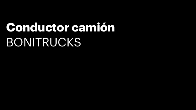Conductor camión