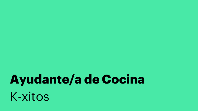 Ayudante/a de Cocina