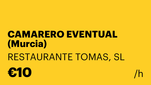 CAMARERO EVENTUAL (Murcia)