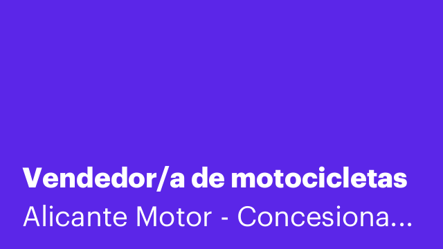 Vendedor/a de motocicletas