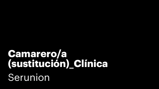 Camarero/a (sustitución)_Clínica Diagonal