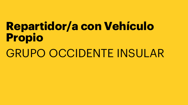 Repartidor/a con Vehículo Propio