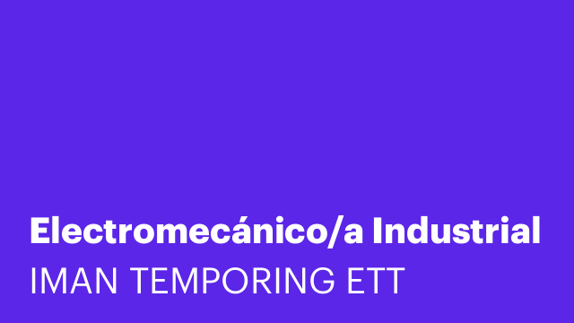 Electromecánico/a Industrial