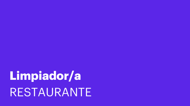 Limpiador/a