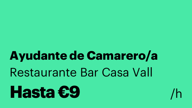 Ayudante de Camarero/a