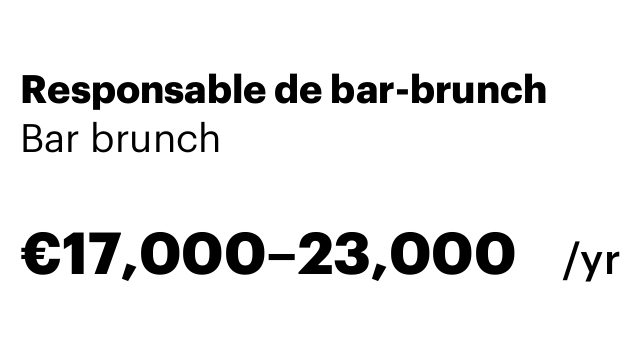 Responsable de bar-brunch