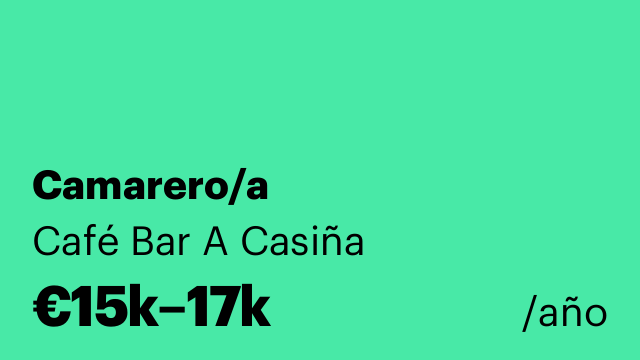 Camarero/a