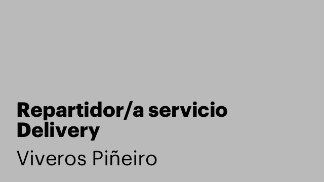 Repartidor/a servicio Delivery
