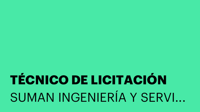 TÉCNICO DE LICITACIÓN