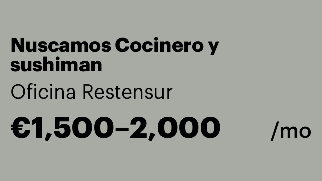 Nuscamos Cocinero y sushiman