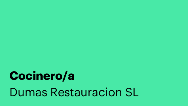 Cocinero/a