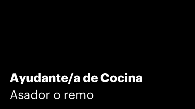 Ayudante/a de Cocina