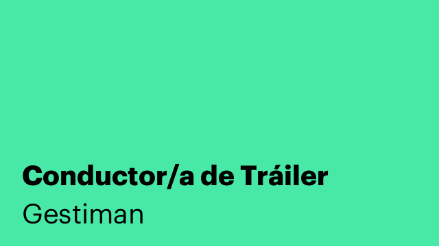 Conductor/a de Tráiler