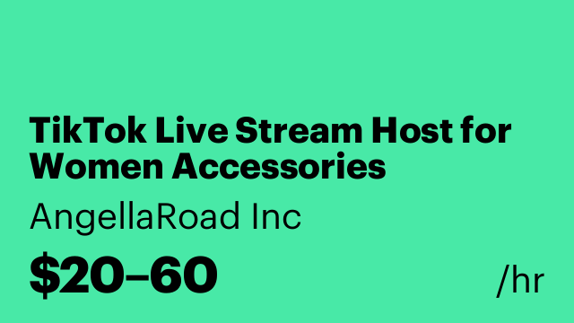 TikTok Live Stream Host for Women Accessories