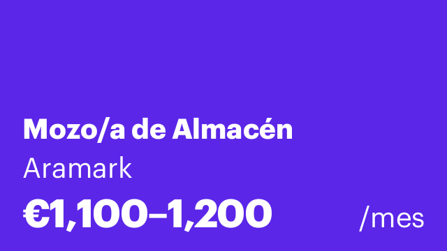 Mozo/a de Almacén