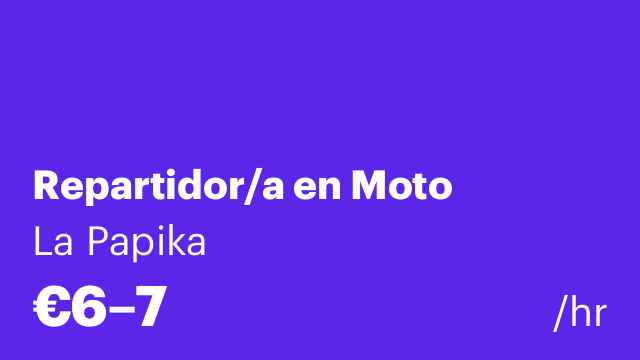Repartidor/a en Moto