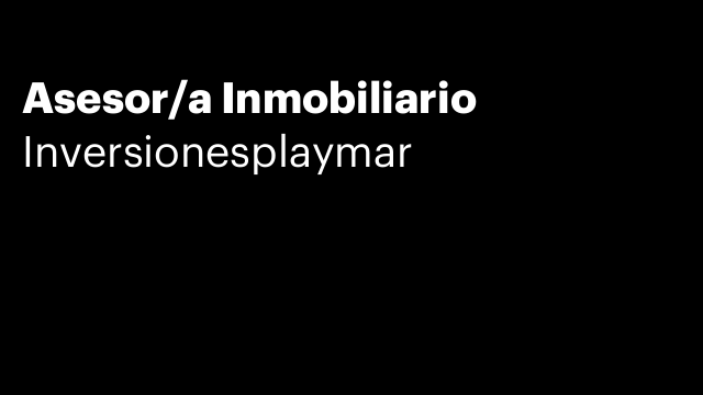 Asesor/a Inmobiliario
