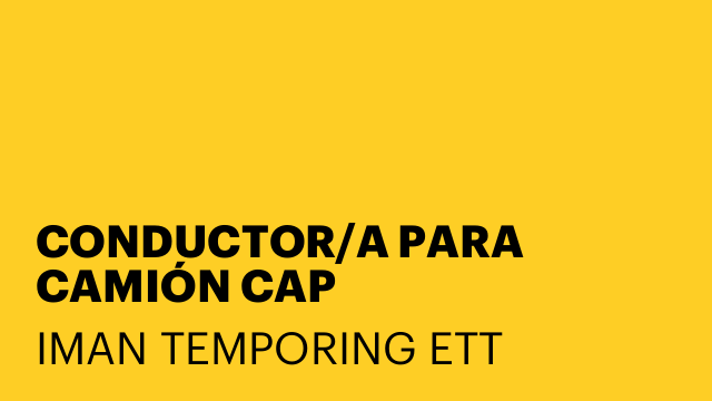 CONDUCTOR/A PARA CAMIÓN CAP