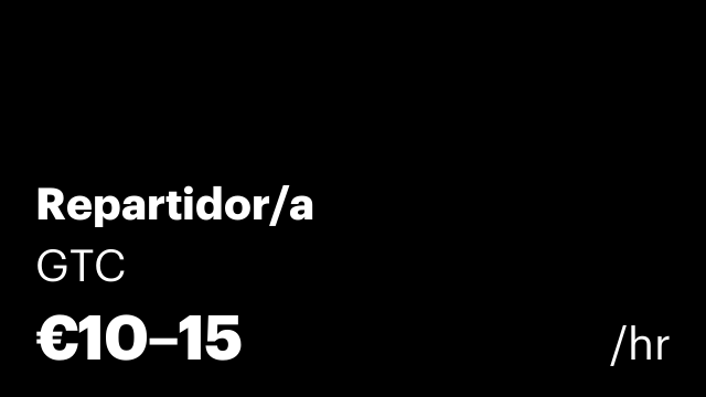 Repartidor/a