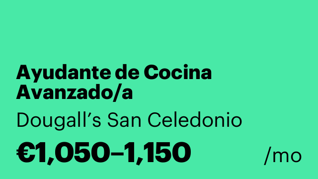 Ayudante de Cocina Avanzado/a