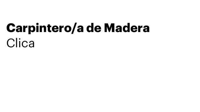 Carpintero/a de Madera