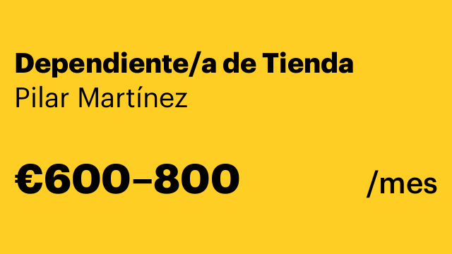 Dependiente/a de Tienda
