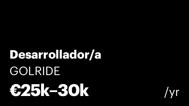 Desarrollador/a