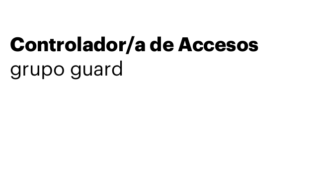 Controlador/a de Accesos