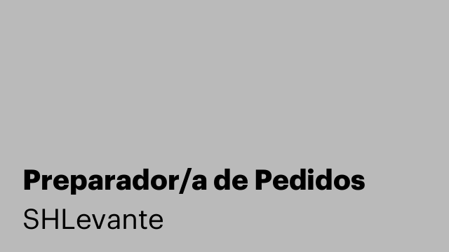 Preparador/a de Pedidos