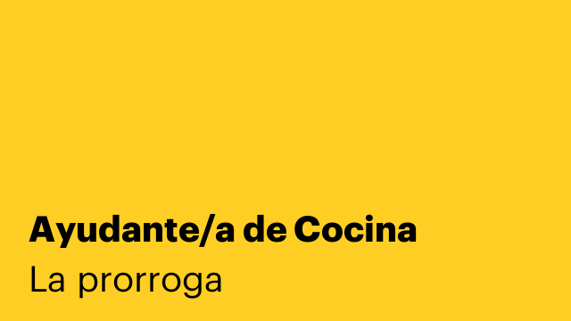 Ayudante/a de Cocina