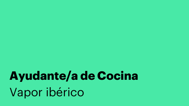 Ayudante/a de Cocina