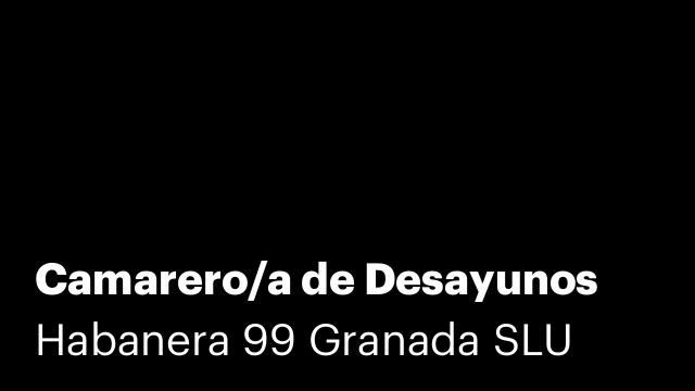 Camarero/a de Desayunos