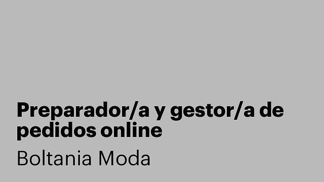 Preparador/a y gestor/a de pedidos online