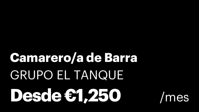Camarero/a de Barra