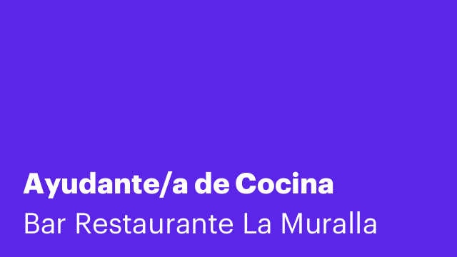 Ayudante/a de Cocina