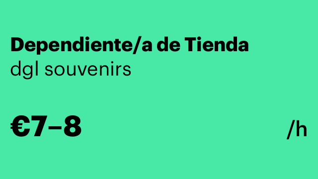 Dependiente/a de Tienda
