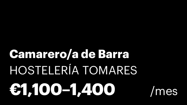 Camarero/a de Barra
