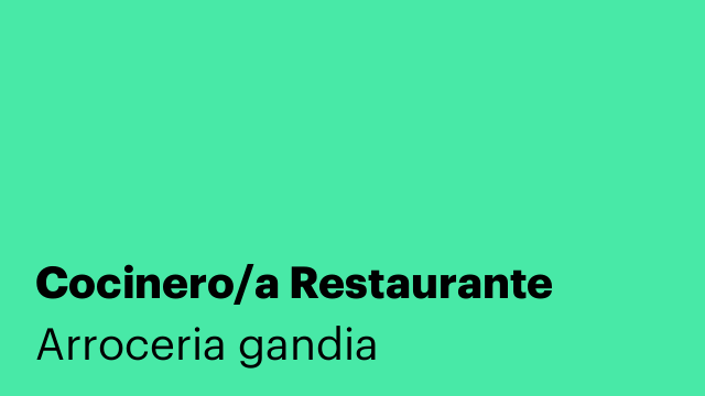 Cocinero/a Restaurante