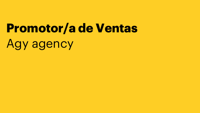 Promotor/a de Ventas