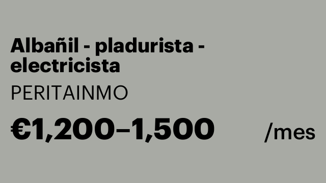 Albañil - pladurista - electricista