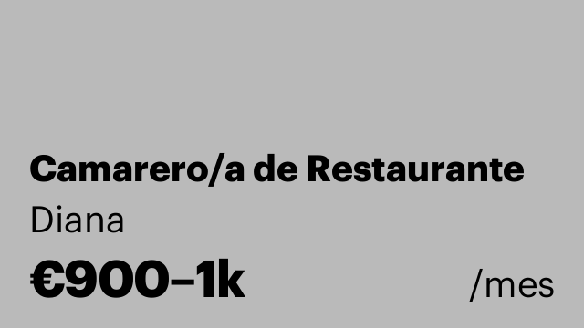 Camarero/a de Restaurante