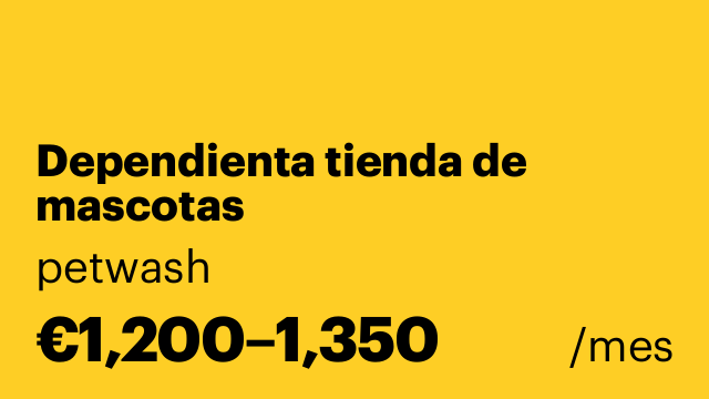 Dependienta tienda de mascotas
