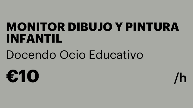 MONITOR DIBUJO Y PINTURA INFANTIL