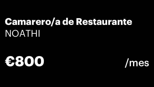 Camarero/a de Restaurante