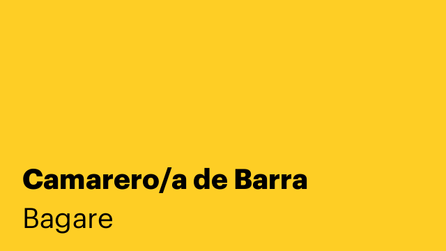 Camarero/a de Barra