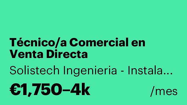Técnico/a Comercial en Venta Directa
