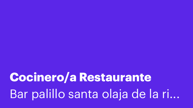 Cocinero/a Restaurante