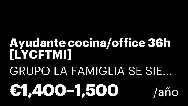 Ayudante cocina/office 36h [LYCFTMI]