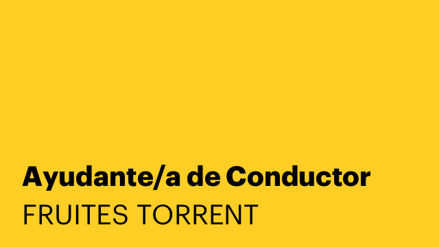 Ayudante/a de Conductor