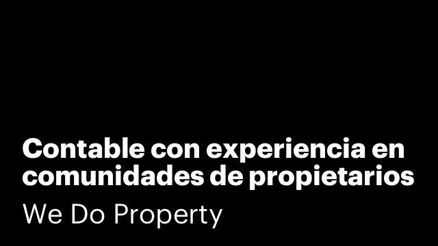 Contable con experiencia en comunidades de propietarios